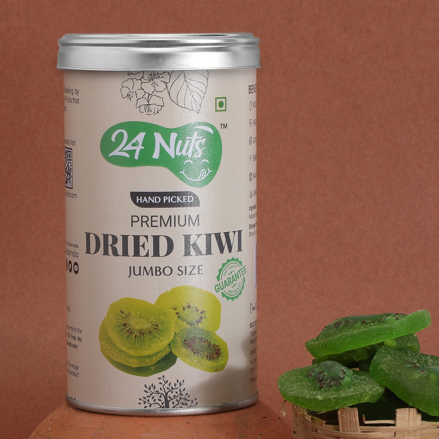 Premium Dried Kiwi Slices: Buy Delicious & Nutritious Kiwi Online - 24Nuts